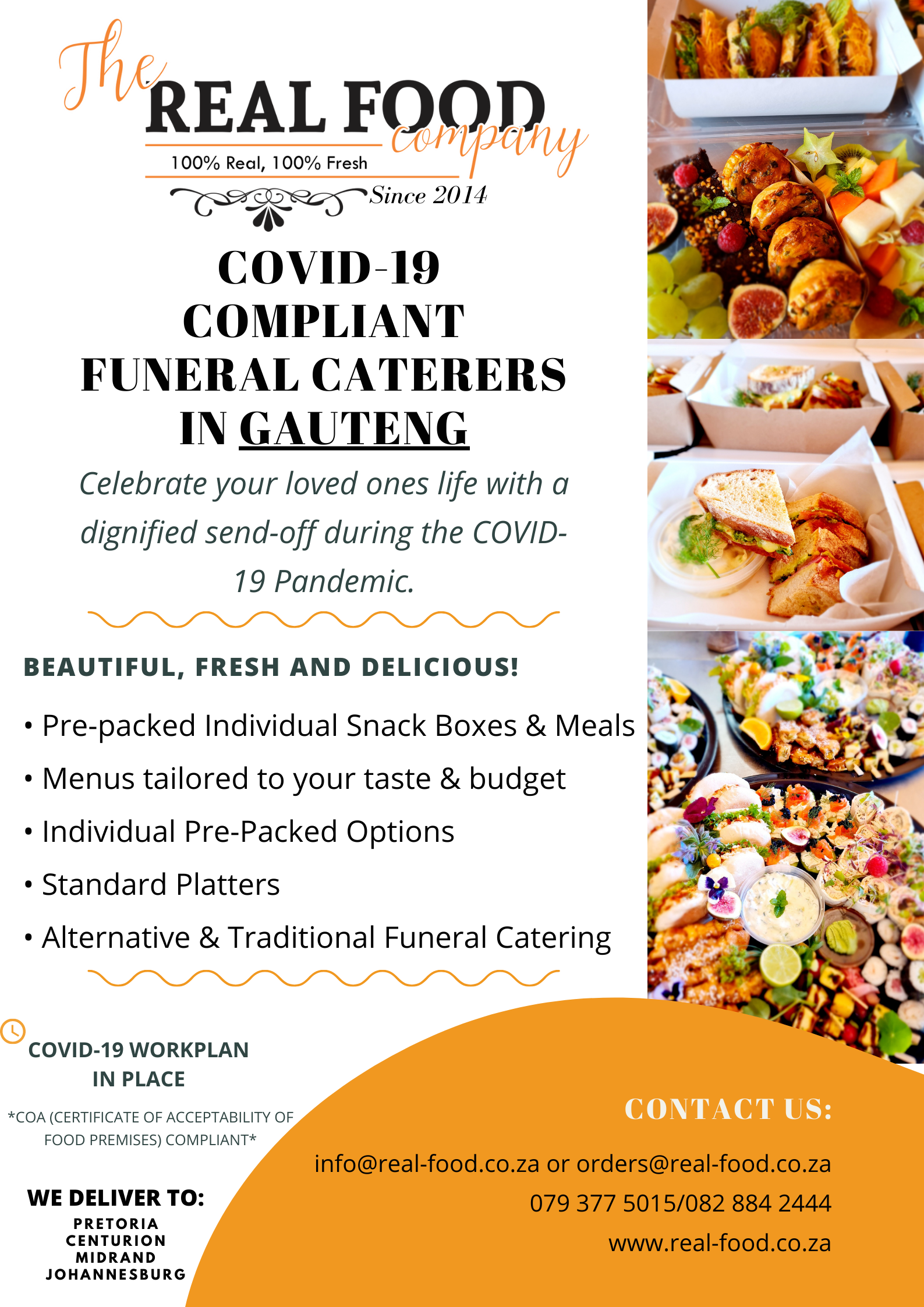 Funeral Catering in Pretoria, Centurion, Midrand & Johannesburg.